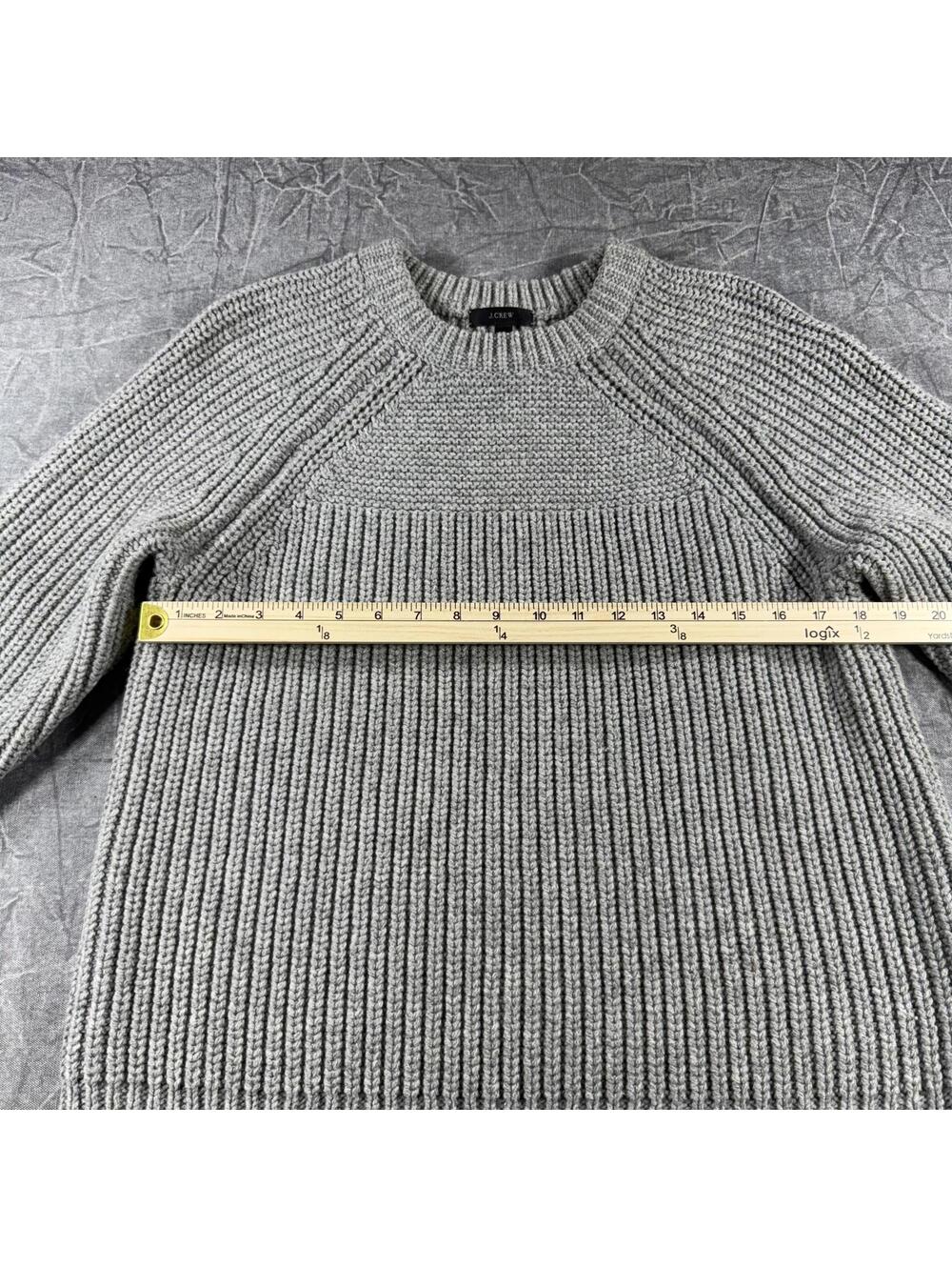J-Crew Sweater Women's S Grey 100% Lambswool Heavy - Picture 5 of 7
